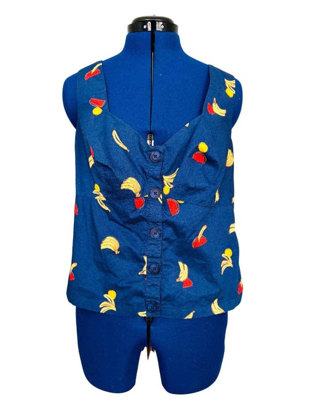 Modcloth Blue Banana Cotton Tank